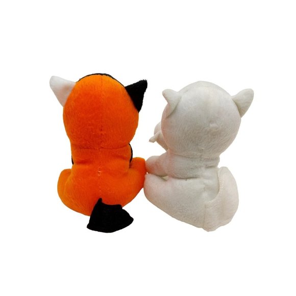 Oriental Trading Plush Cats with Kitten Stuffed Animal set of 2 multi-color 5" - Picture 3 of 8